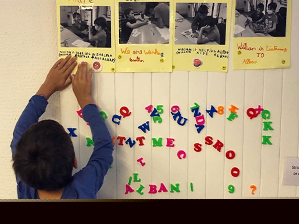 A Canadian teaching English to children in France
