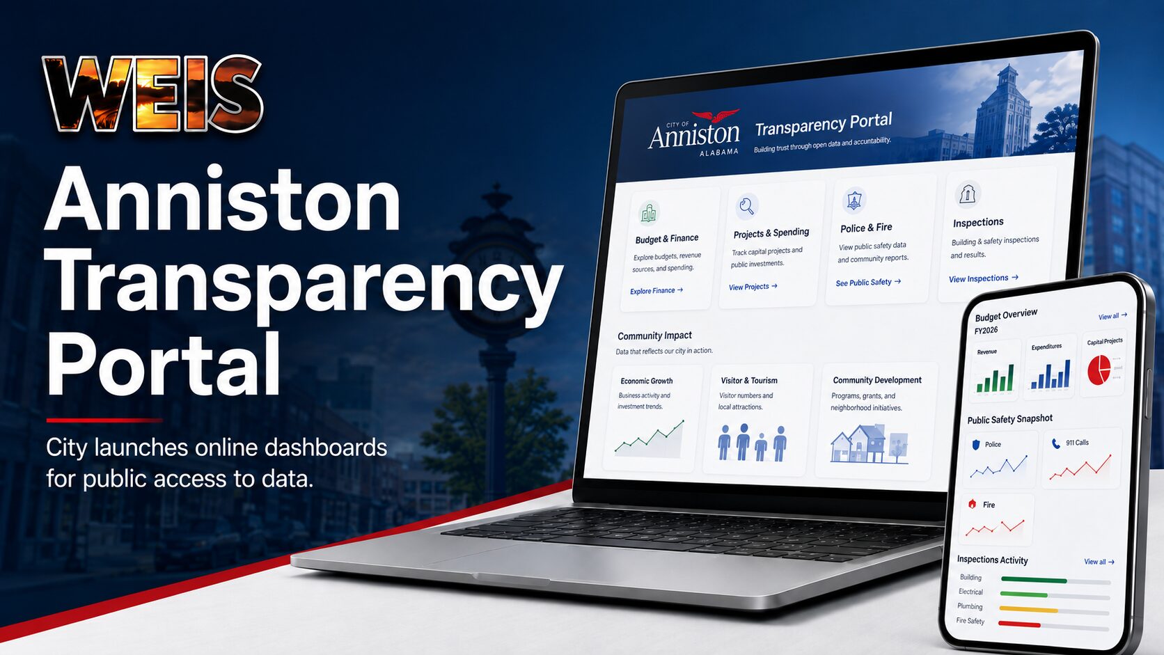 Anniston Launches Online Transparency Portal for City Data and Public Records