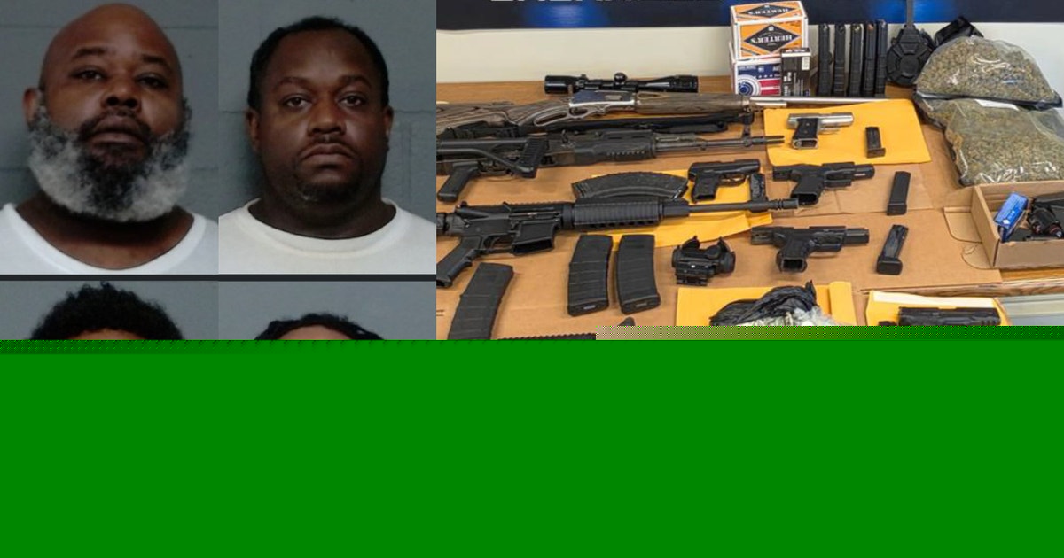 4 charged after guns, drugs found during Harvey home search