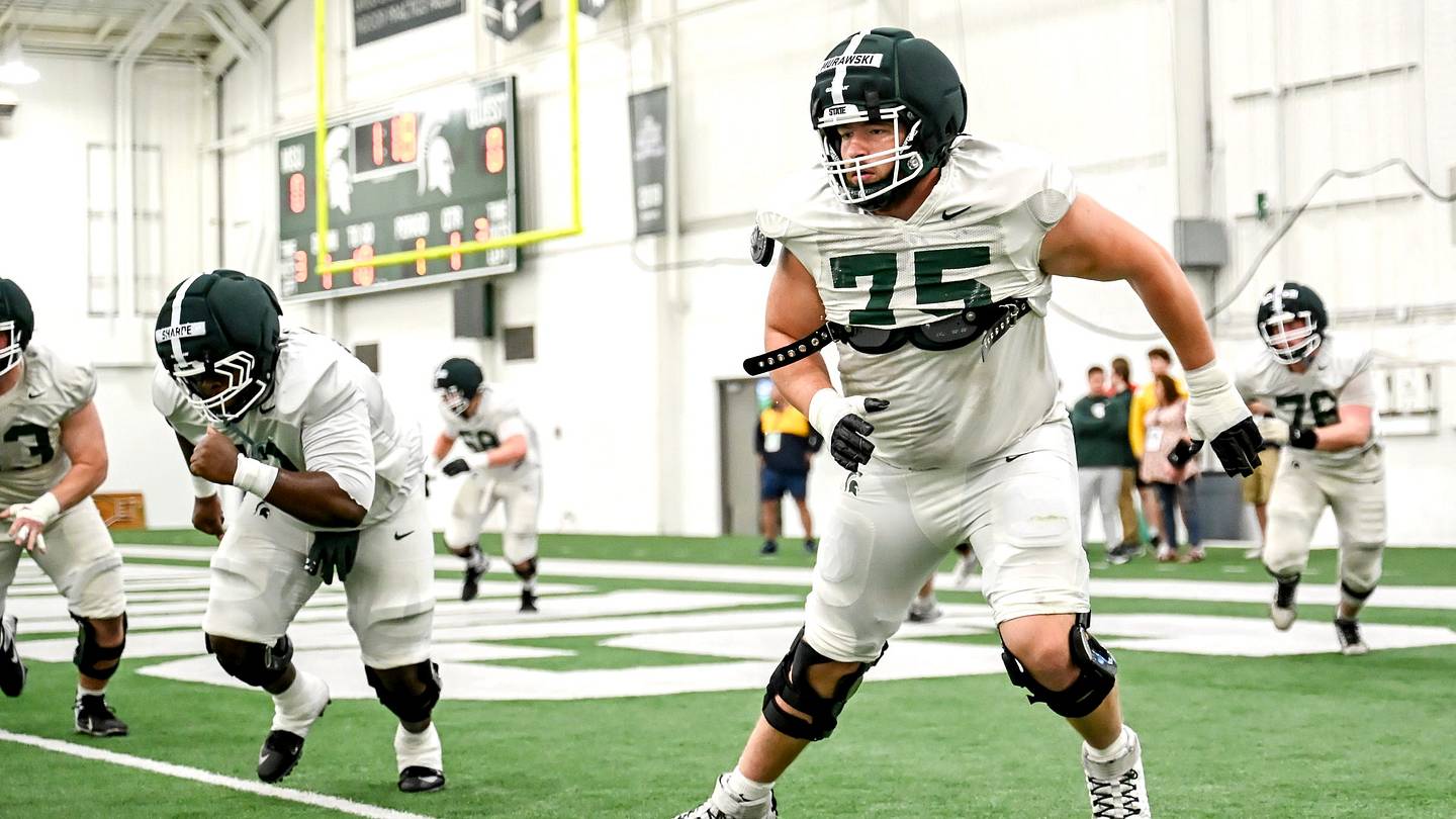 Michigan State’s new starting left tackle is a comically large human being