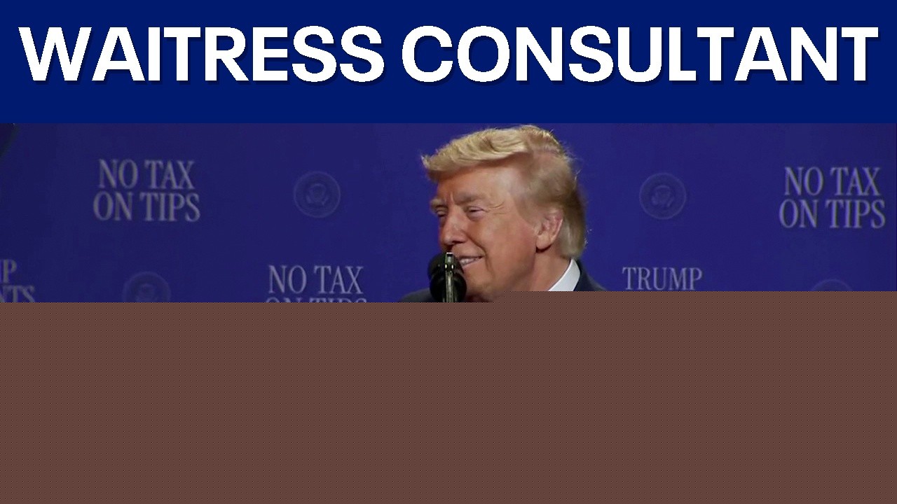Trumps says waitress credited with no tax on tips