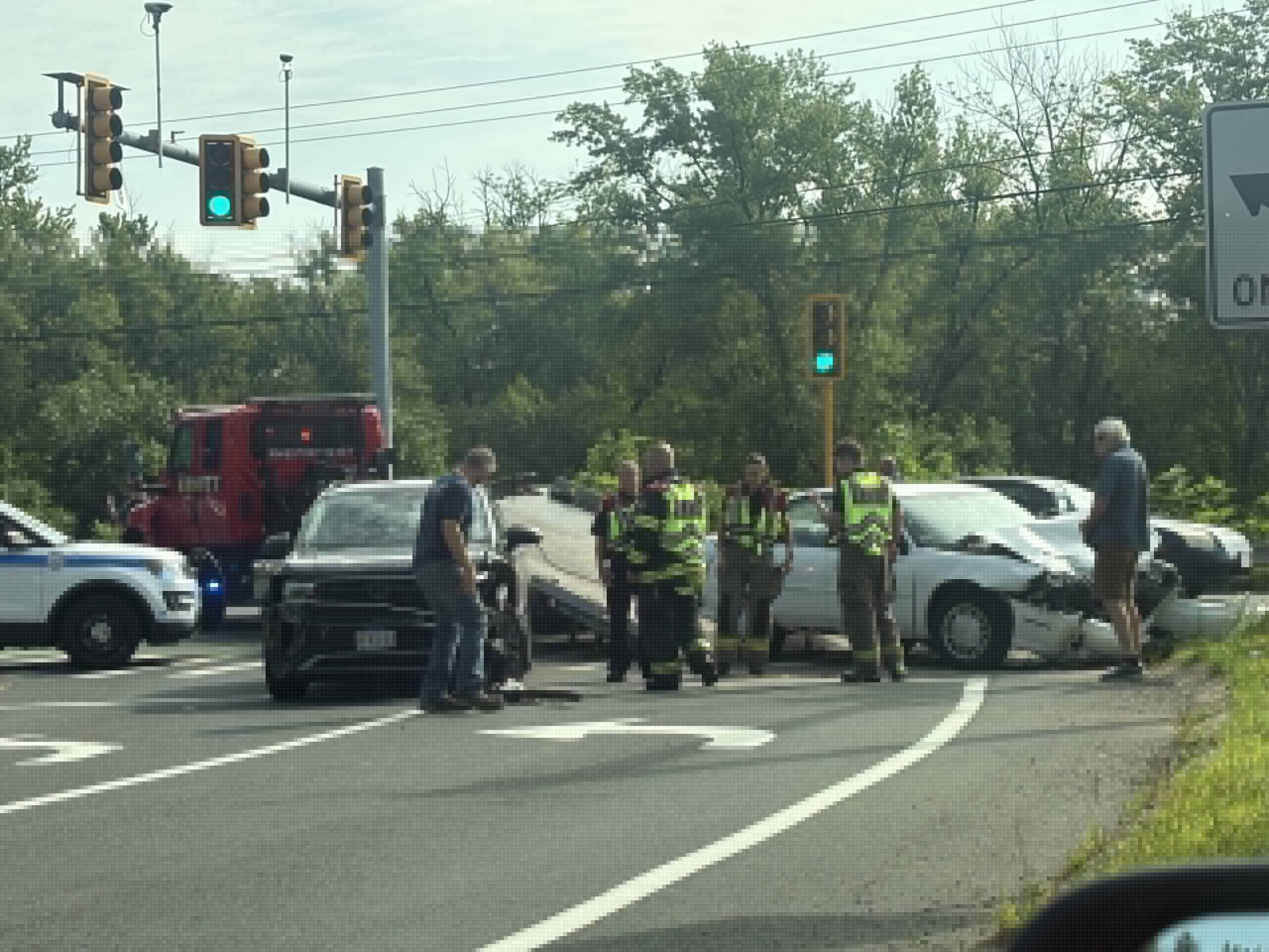 No one injured after wrong-way crash in Northampton
