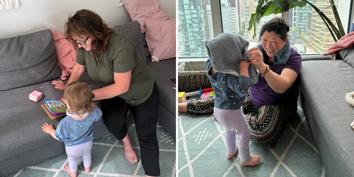 I work from home, and our family helps with childcare. We’re still putting our daughter in part-time day care.