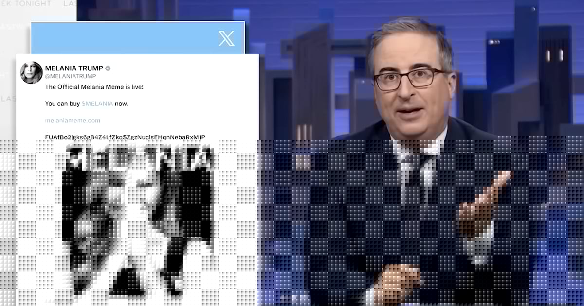 John Oliver Reveals Big Problem With Melania’s Memecoin Failure