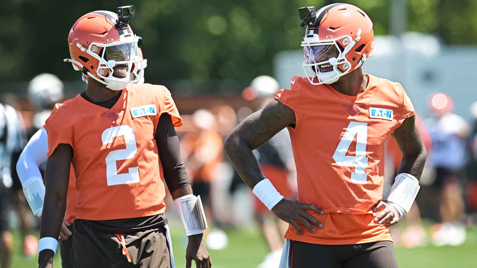 What has impressed Todd Monken about Deshaun Watson, Shedeur Sanders during QB battle