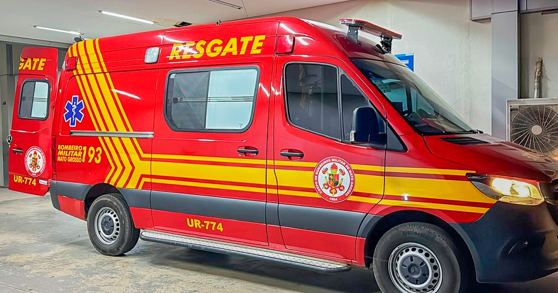 Bombeiros socorrem trabalhador ferido durante poda de árvore em Alta Floresta