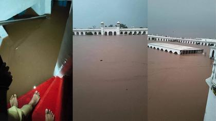 Historic Gurdwara Kartarpur Sahib Flooded After Release of Water in Ravi River