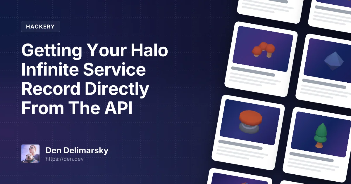 Getting Your Halo Infinite Service Record Directly From The API