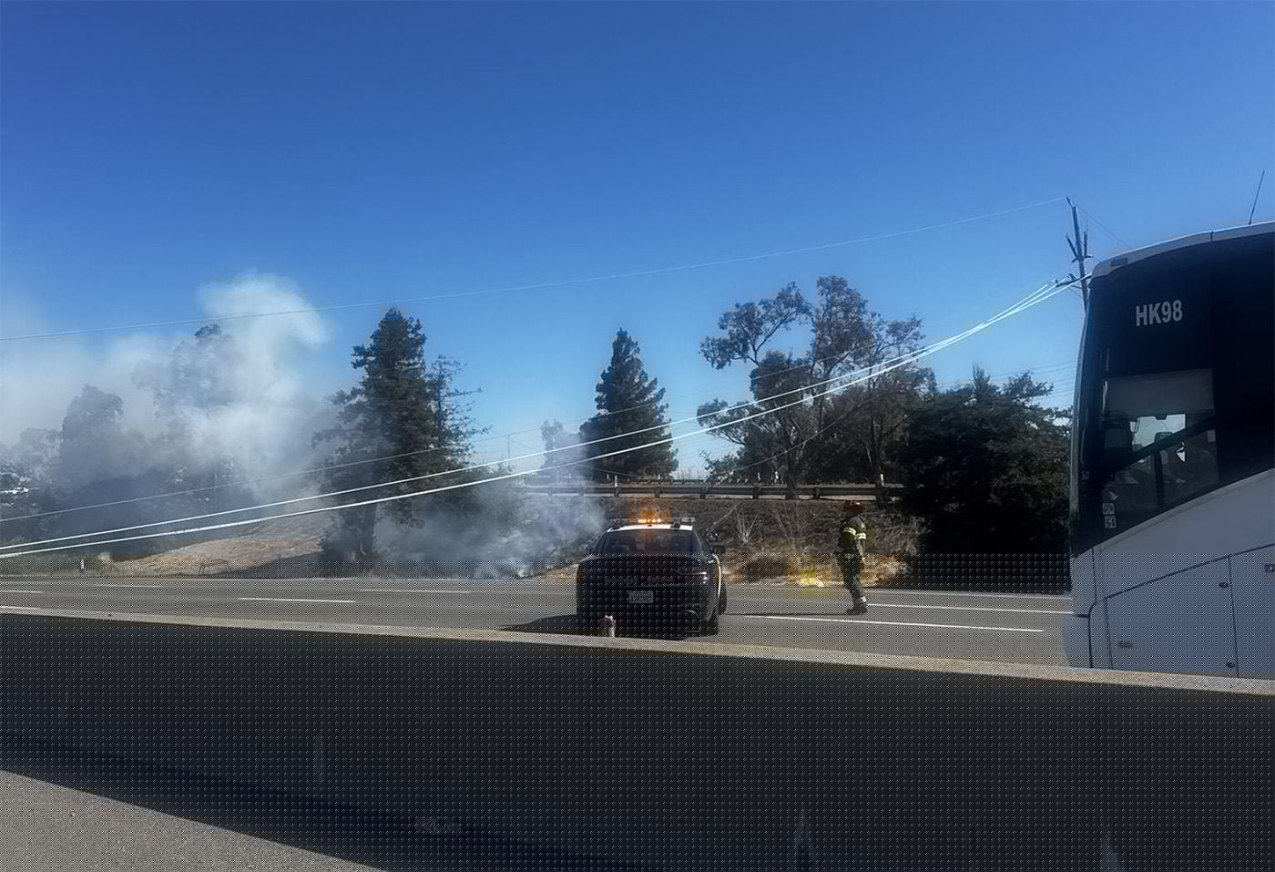 Major Traffic In Northern Marin County Following Collision Involving Downed Power Lines, Brush Fire
