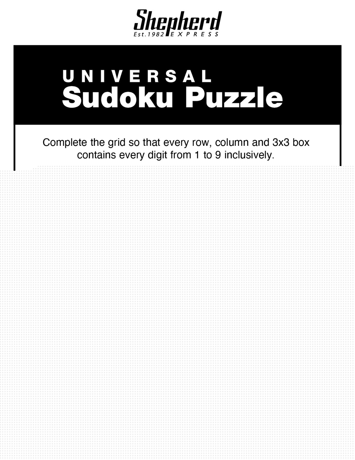 Sudoku: July 30, 2026