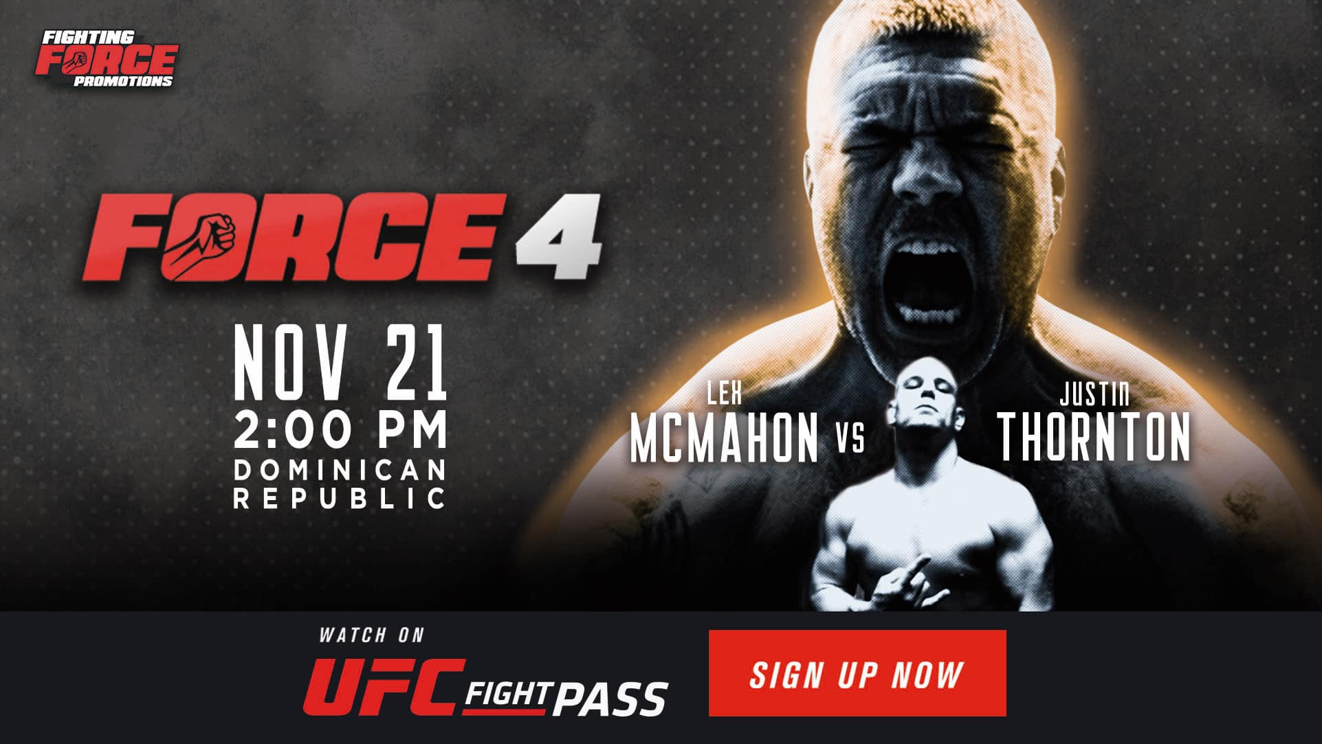 Fighting Force 4 results – Lex McMahon vs. Justin Thornton