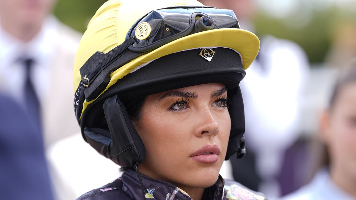 Love Island star Gemma Owen finishes fourth as she rides in her first ever race - watched by her proud father Michael at Goodwood