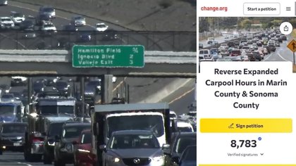 Caltrans rolls out new carpool hours for Hwy 101 in Marin, Sonoma Co. after public backlash