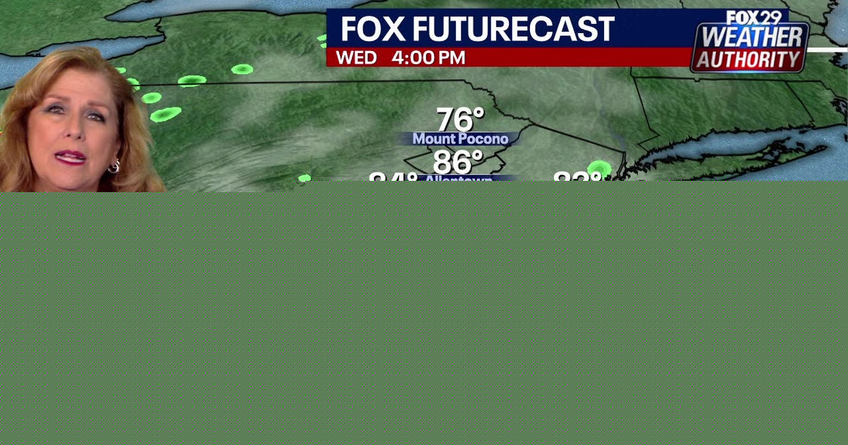 Philadelphia weather: Scattered showers on Wednesday, another heat wave ahead