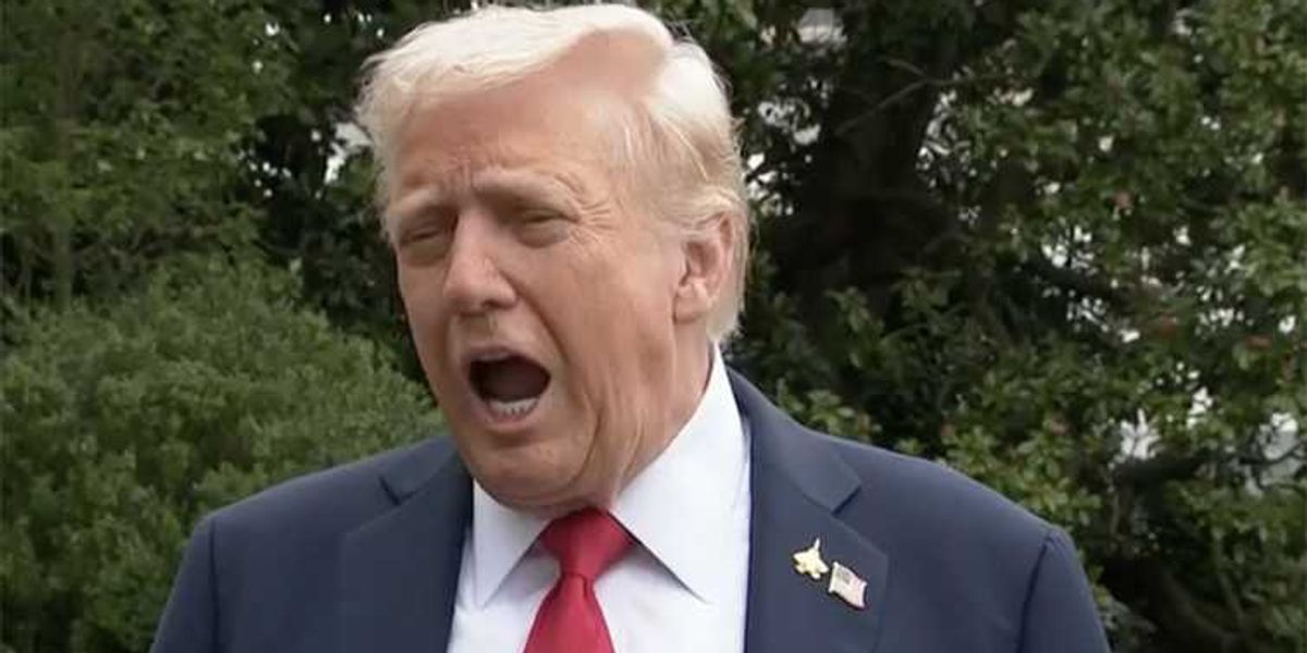 Trump meanders away from shutdown question to talk about 'men in women's sports'