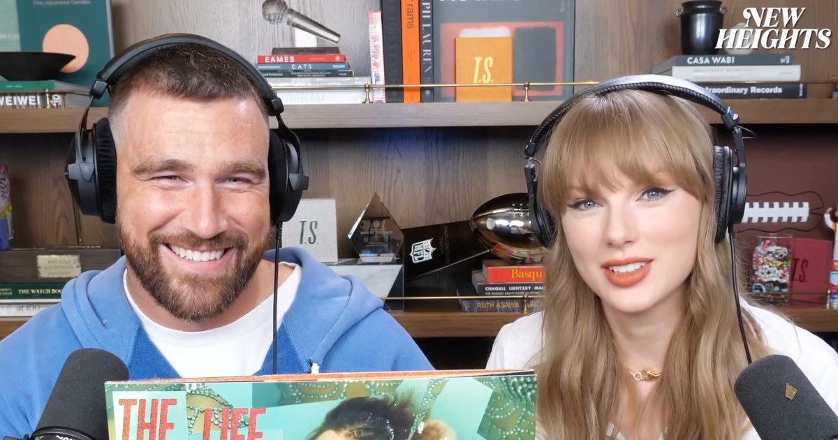 Taylor Swift References Travis Kelce's 'New Heights' Podcast on New Album