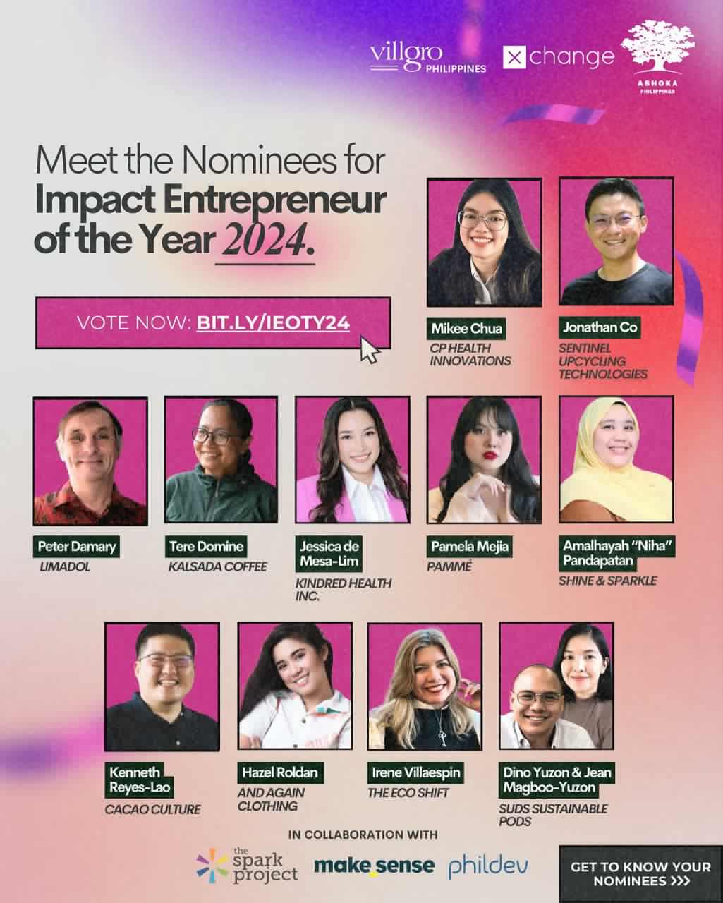 [Ashoka PH] Vote for your 2024 Impact Entrepreneur of the Year!