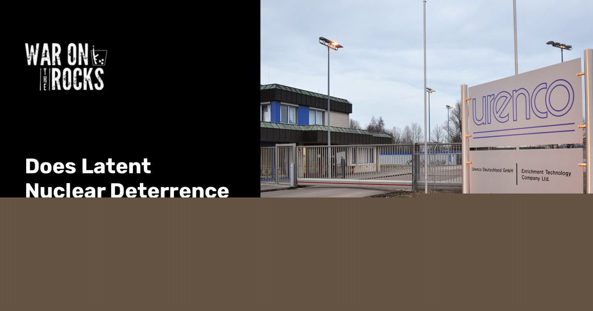 Does Latent Nuclear Deterrence Really Work?