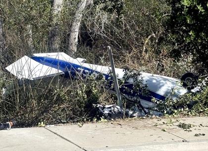 Plane crashes near Fallbrook airport and sparks small spot fire