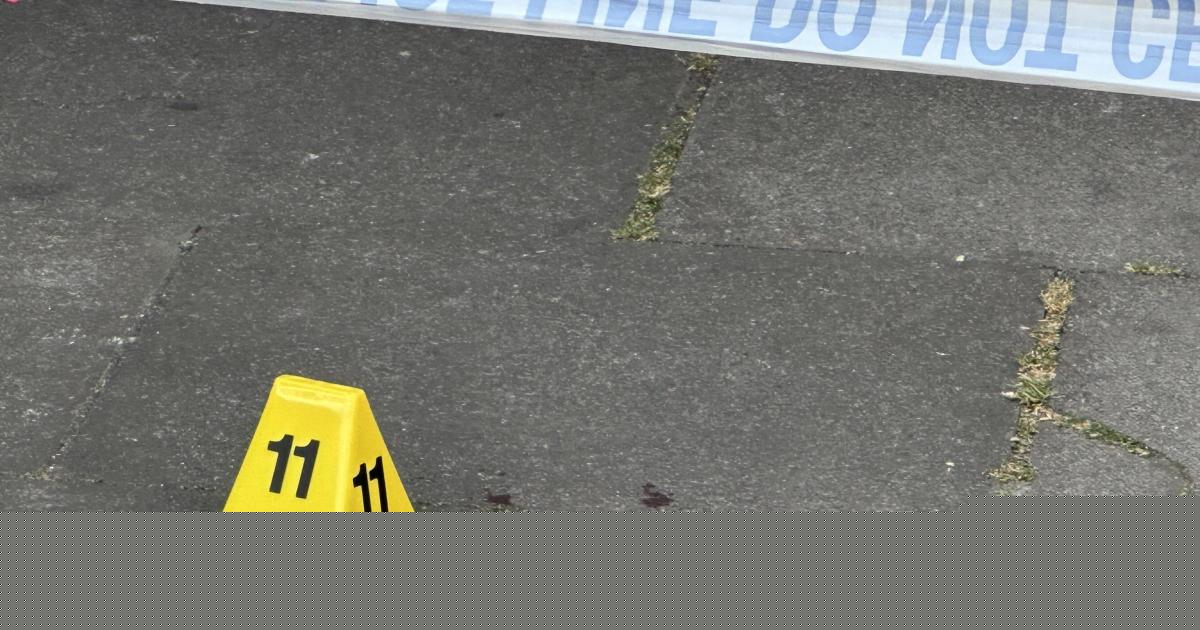 Pictures show blood splatters at scene of fatal shooting