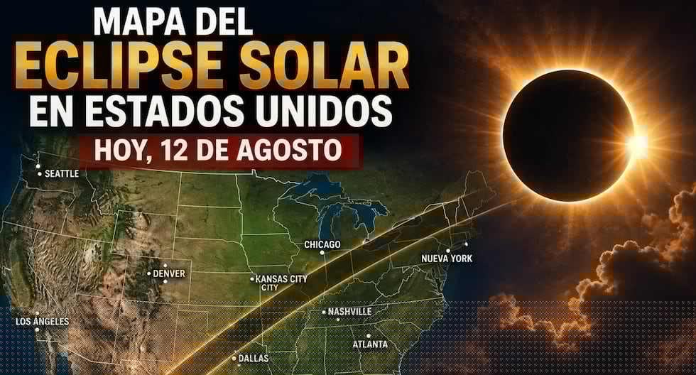 Mapa del eclipse solar en Estados Unidos hoy, 12 de agosto: dónde será visible