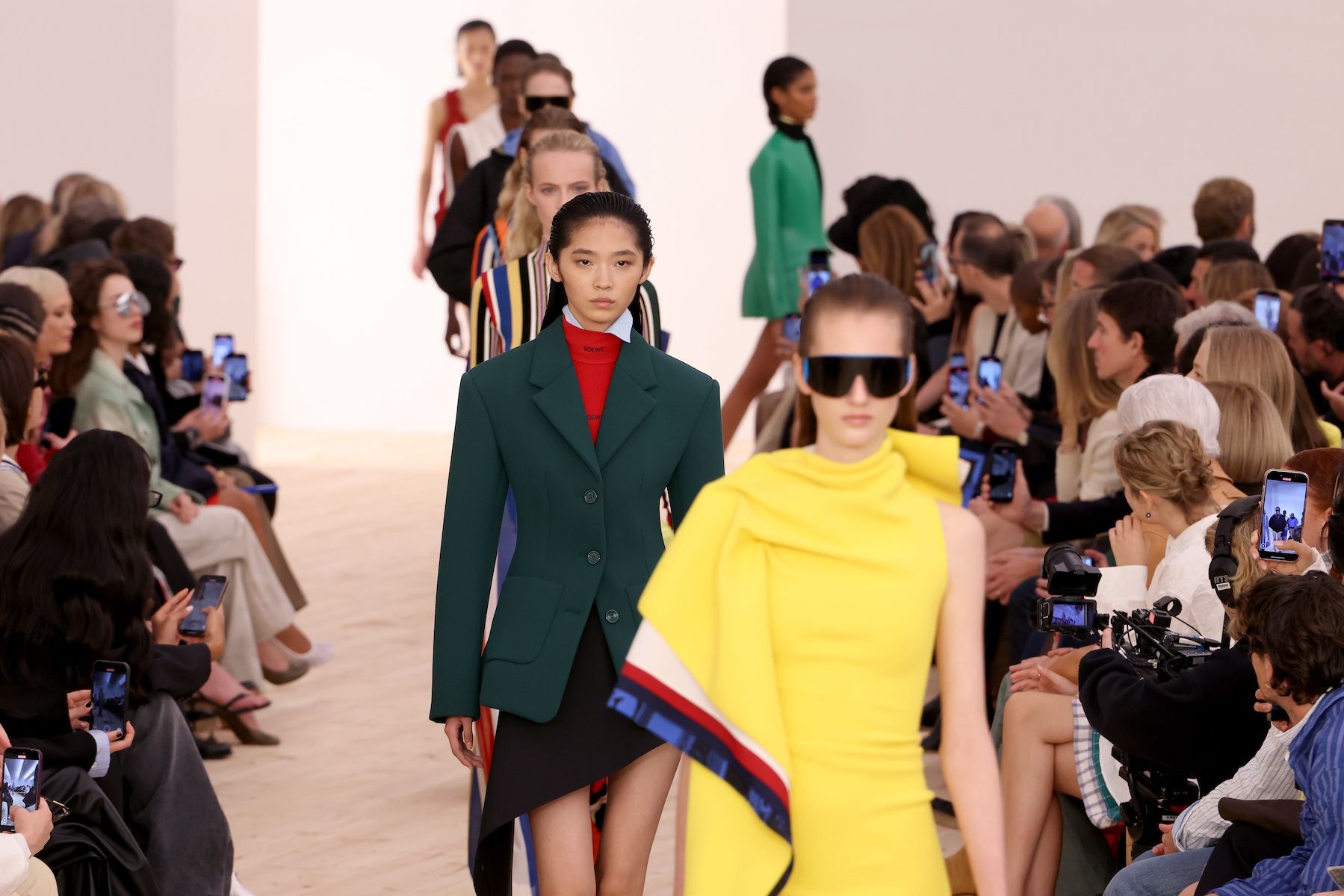 Jack McCollough and Lazaro Hernandez make a bold start at Loewe, inspired by Ellsworth Kelly’s ‘elemental colours’