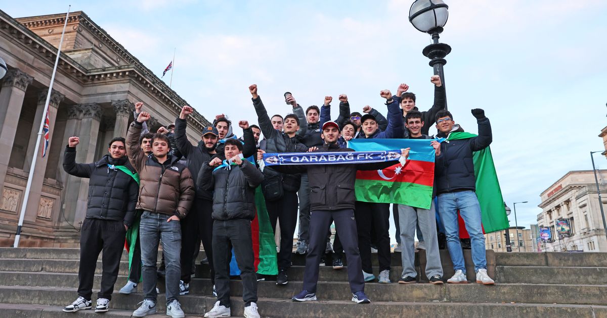 The best pictures of Qarabağ fans ahead of Champions League match with Liverpool