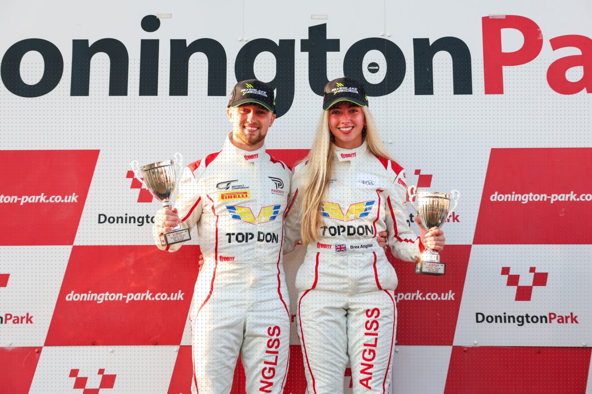 MOTORSPORT - Blake and Brea Angliss celebrate podium finish in first-ever race as teammates