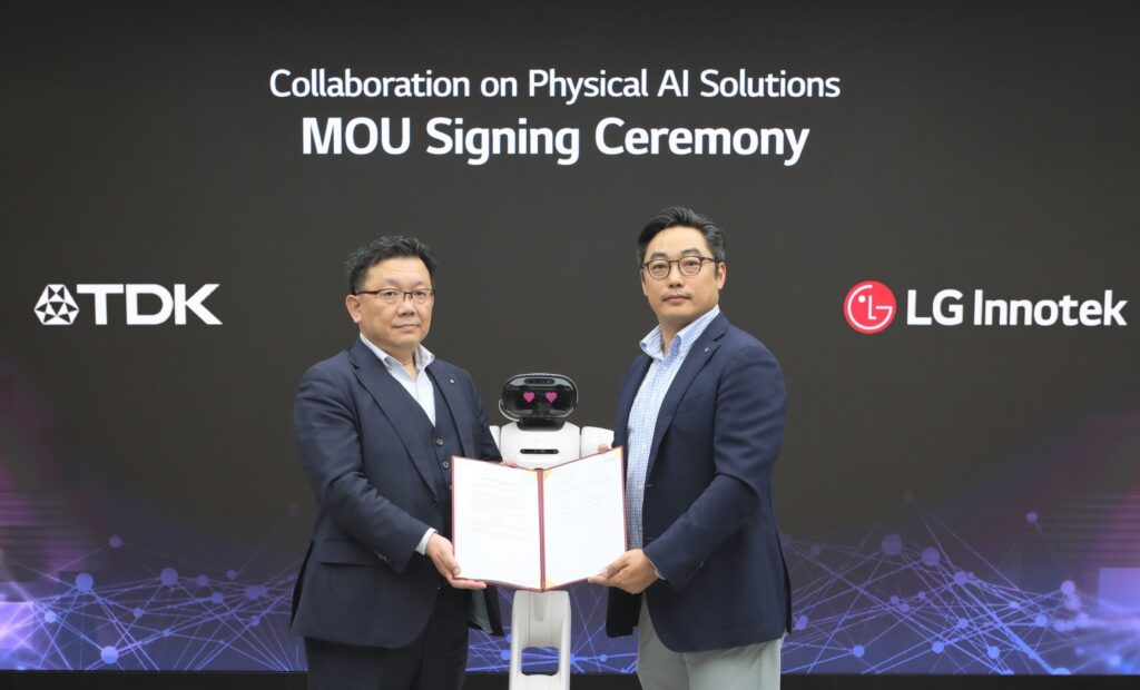 TDK and LG Innotek partner in the field of physical AI