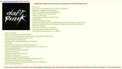 Greentext Stories - Anon listens to Daft Punk and ruins his life. | /r/Greentext