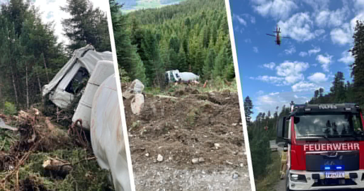 Neue Details zu Unfall - Betonmischer am Weg zu Liftbaustelle abgestürzt