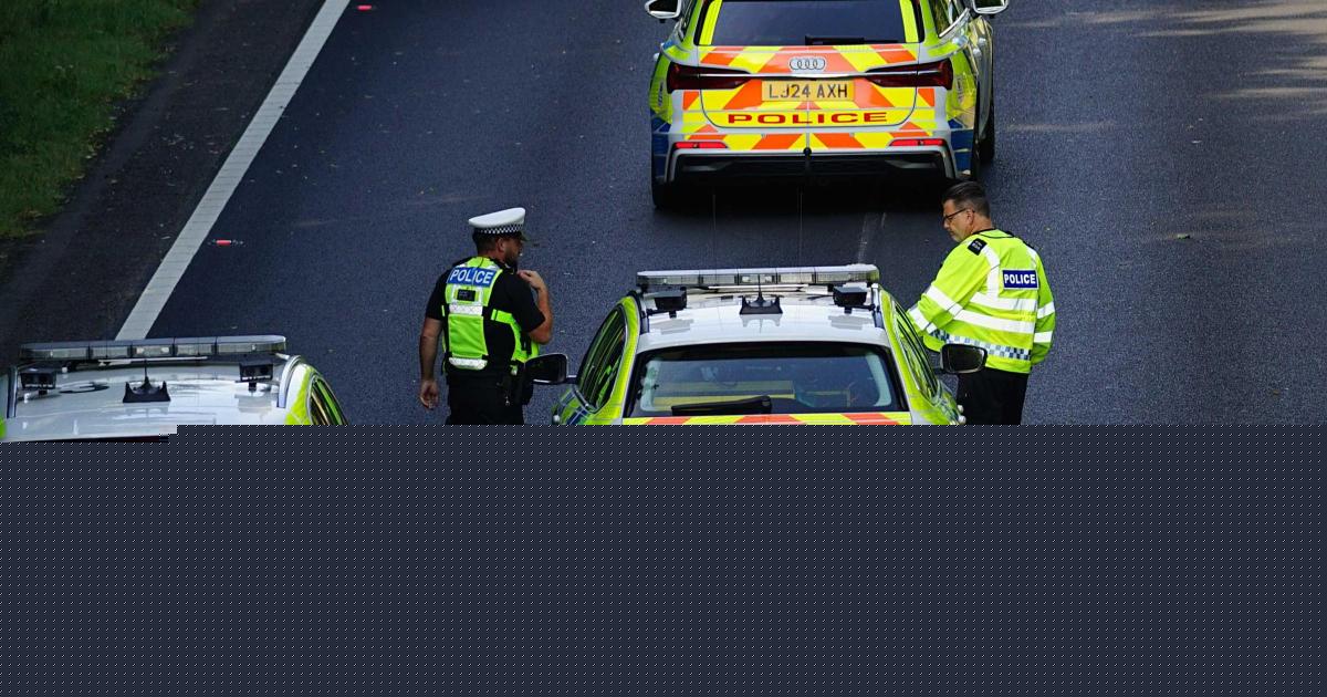 Caravan overturns in crash which shuts major A-road