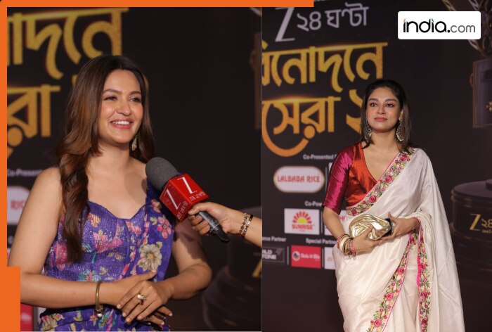 Zee 24 Ghanta Binodone Sera 24: Nussrat Jahan, Priyanka Sarkar, Shyamoupti Mudli, Prosenjit Chatterjee set red carpet on fire- See pics