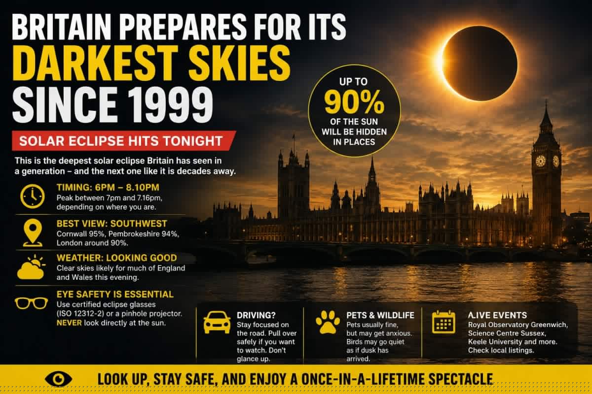 ECLIPSE: 90% of the Sun Will Disappear Tonight, What You Need to Know