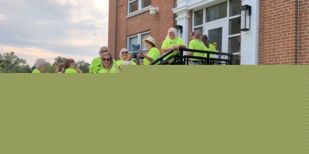 Residents celebrate Boonville library’s new location with bookwork relay