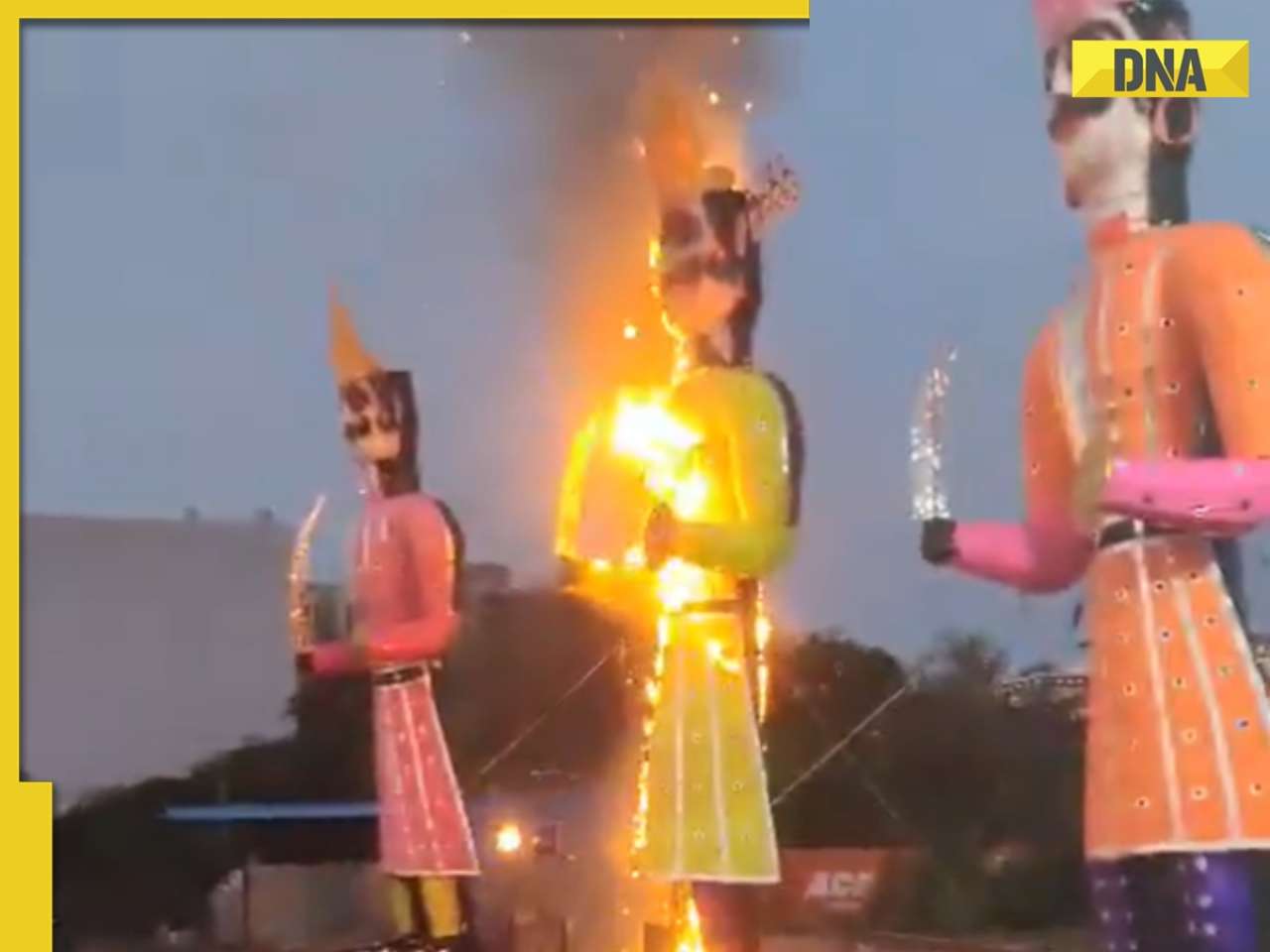 Viral Video: Drunk men in Bhopal burn Ravan effigy on Dussehra morning, WATCH