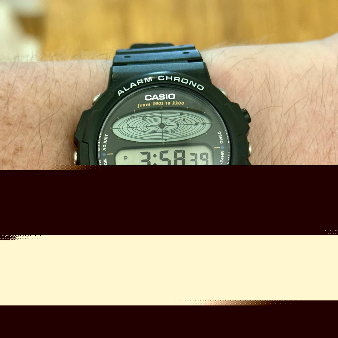Mildly Interesting - This Casio from the 80’s Shows the Position of the Planets (plus Pluto and Halley’s Comet)