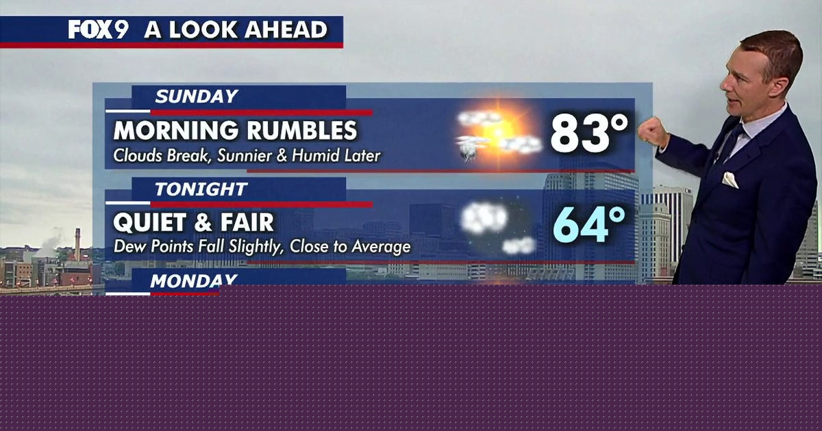 Minnesota weather: Cloudy start to Sunday, humidity and sunshine ahead