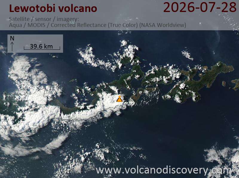 Lewotobi Volcano Volcanic Ash Advisory: VA TO FL090 LAST REPORTED AT 28/2158Z MOV NNE to 9000 ft (2700 m)