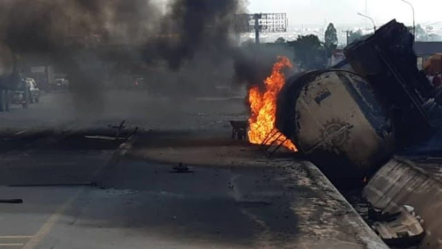 JUST IN: Several feared dead as fuel tanker explodes on Abeokuta–Sagamu road