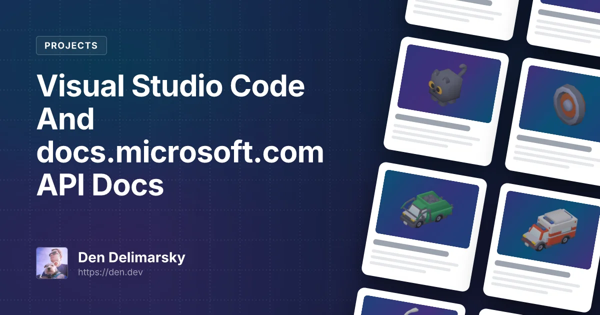Visual Studio Code And docs.microsoft.com API Docs