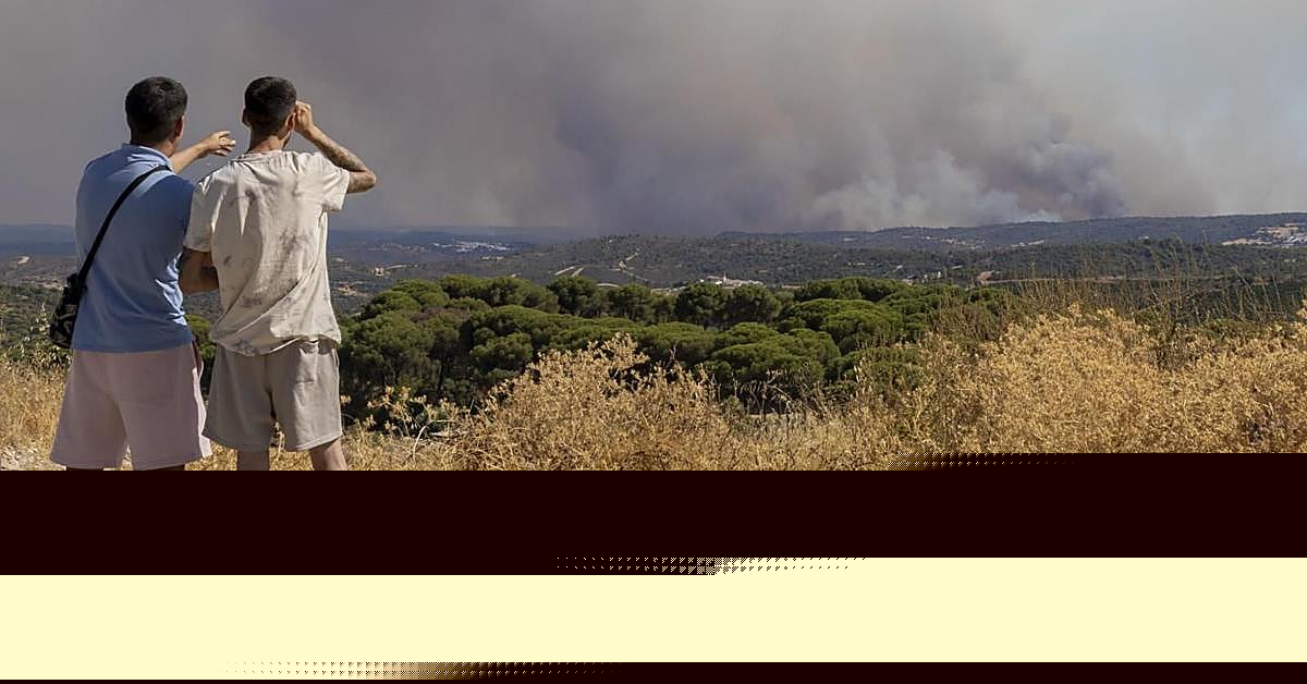 La propagación del incendio de Niebla es la mitad respecto al día anterior: «El objetivo es ir estrangulando el fuego»
