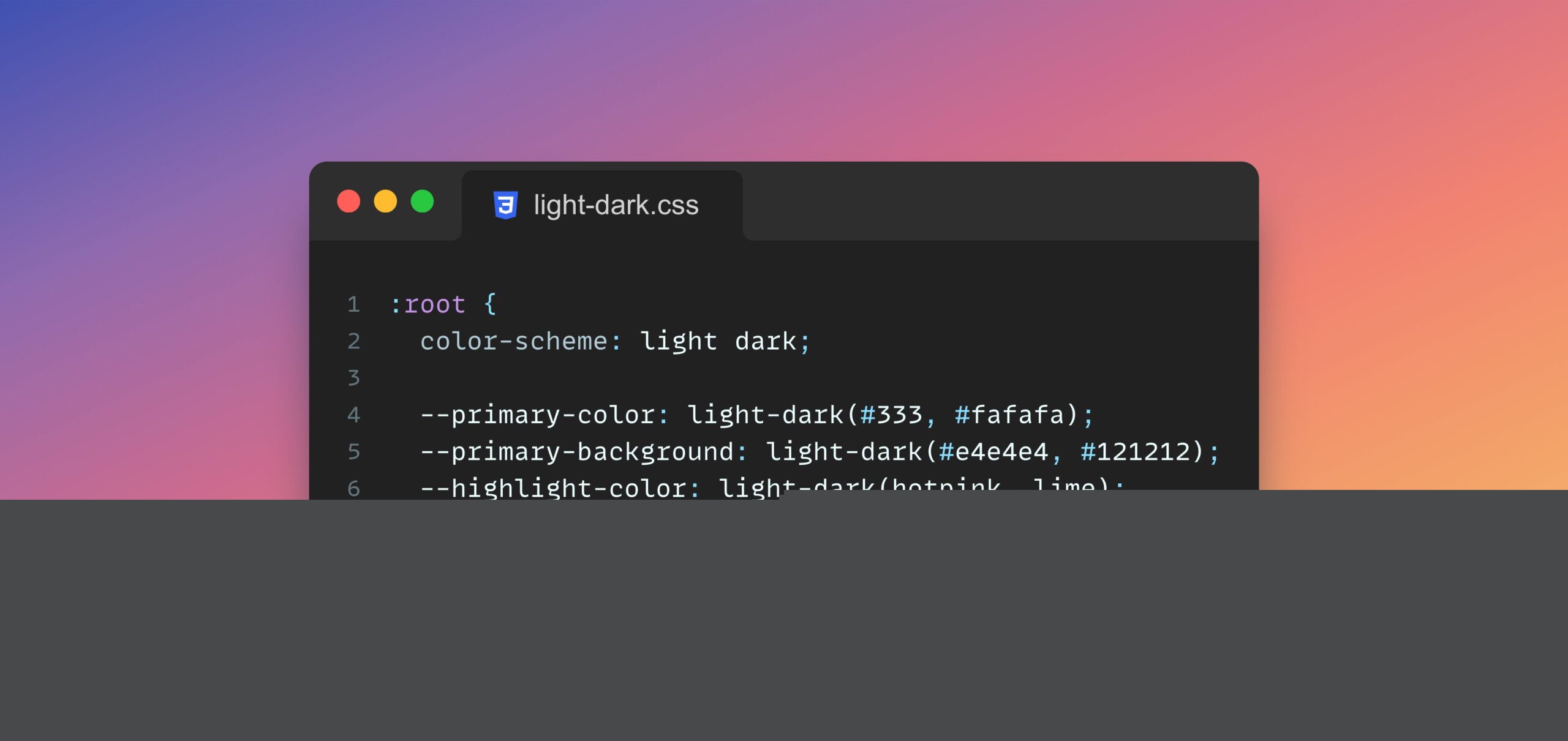 Comment on CSS color-scheme-dependent colors with light-dark() by Bramus!