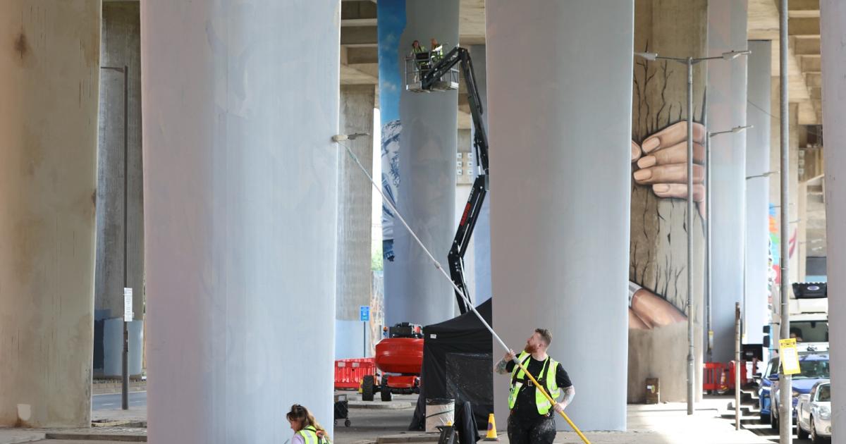Prep for The Batman sequel begins as crew spotted painting over murals in Glasgow