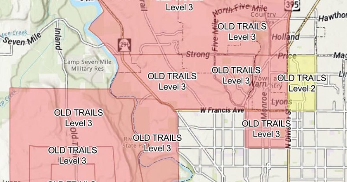 Wildfire burning in Spokane, WA prompts evacuation orders