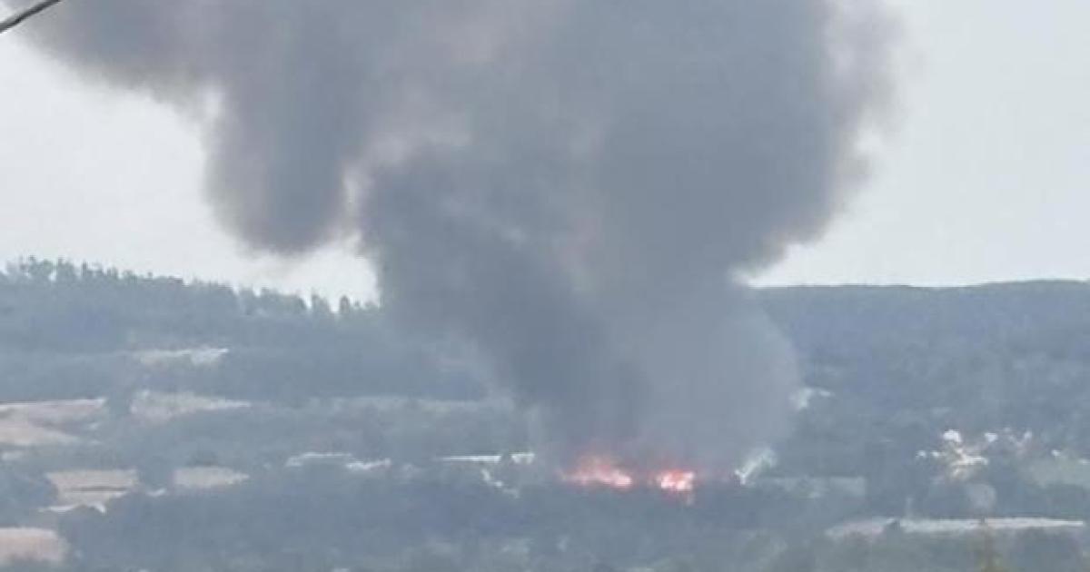 Firefighters battle to stop power outage in county villages after huge blaze