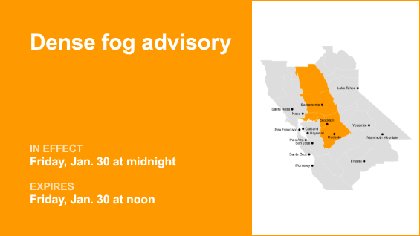 Dense fog advisory in place for Delta for Friday – visibility limited to 1/4 mile
