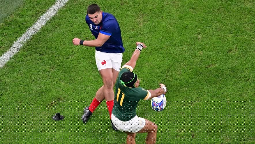 VIDEO. "Quelle erreur de fou furieux !" L’énorme bourde du Sud-Africain qui avait contré Thomas Ramos en 2023, il offre un essai aux adversaires !