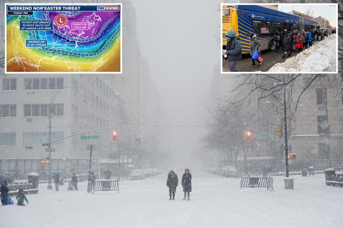 Bomb cyclone barreling toward Northeast could hit NYC with more snow and record-breaking subfreezing temps