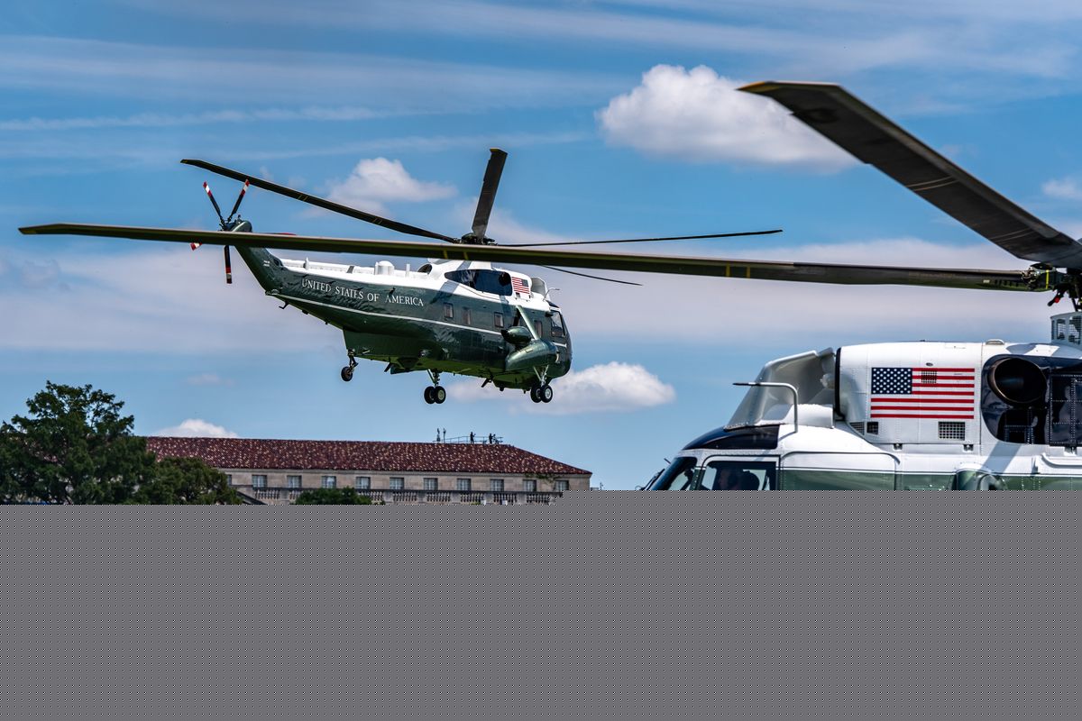 FAA is investigating why a plane was allowed to take off as President Trump's helicopter approached